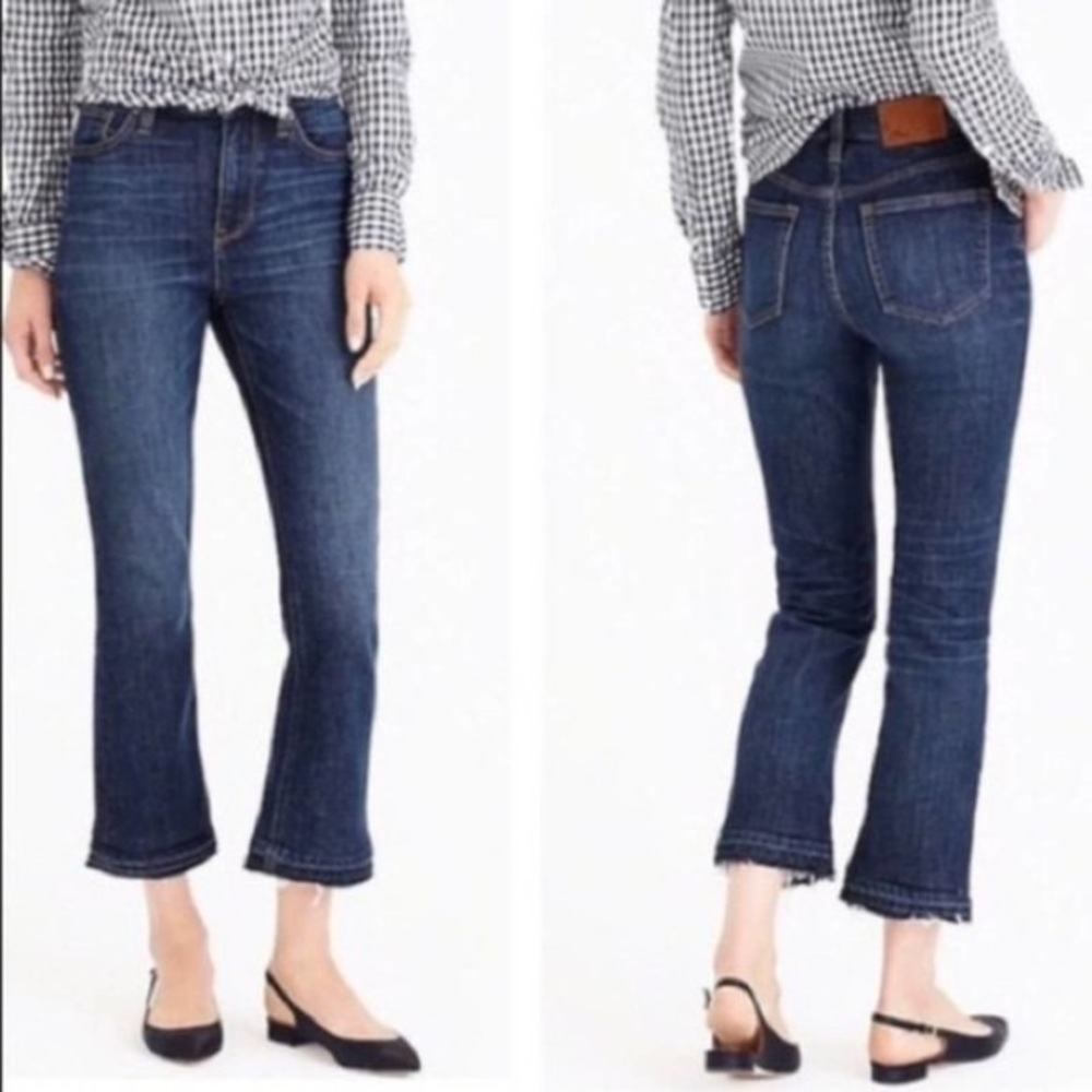NWOT J.Crew Billie Demi-Boot Crop Jeans Frayed Hem Women’s Size 28P
